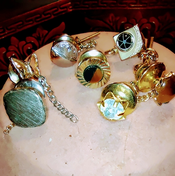 Vintage a lot of seven men's tie tacks - Picture 2 of 5